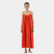 Anu Maxi Dress, red orange double dye