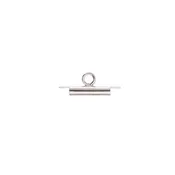10FI83-S: Miyuki Slide End Tube 10mm Silver Plated- 2ppk