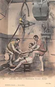 Aix les Bains France Mens Thermal Spa Massage Vintage Postcard AA112143