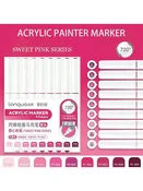 Languo 9pcs Soft Brush Acrylic Marker Pen Set