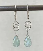Aquamarine Infinity Earrings