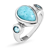 ATLANTIC BLUE TOPAZ RING — Throckmorton Watches & Jewlery