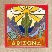 Arizona Saguaro Sunrise Tile (9408)