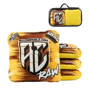 American Cornhole League PRO Yellow Shag Contrast Cornhole Bags for Tournament-Level Play