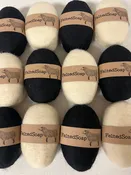 Felted Soap Gift Pack- Solid Black & Solid White: Fun 2 Felt Soap