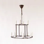 2 Tier Round Iron Chandelier