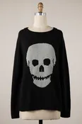 Black Skull Knit Sweater