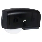 09608 SCOTT ESSENTIAL CORELESS TWIN JUMBO ROLL TISSUE DISPENSER – BLACK