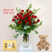 2 Dozen Roses Romance Package