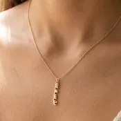 14K Gold Dipped Mama Script Pendant Necklace: GD