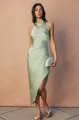 Asymmetric Halter Dress