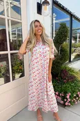 A Floral Affair Midi Dress - White