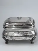 Rare 19th Century  Continental 12 Loth  .750 Silver Sugar Box
