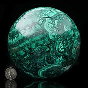 5.5" Genuine Malachite Sphere from the DRC – Premium Polished Mineral