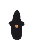 Black Dog Hoodie w/Orange Logo Patch