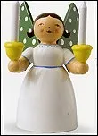 Angel Holding Candles White – 2.25