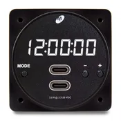 Mid Continent - Chronos Digital Clock Dual USB-C PD 45W 6420093-6