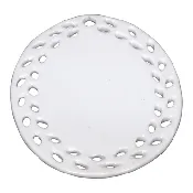 HPN SubliCraft 3" Sublimation Oval Doily Ceramic Ornament with Leaf Trim - 100 per Case