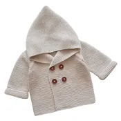 Knit Organic Baby Sweater - Pearl, 0-6m