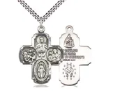 5-Way Sterling Silver Crucifix - Medium