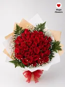 💐🌹 50 PREMIUM ROSES BOUQUET