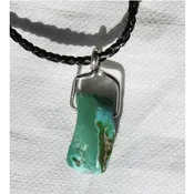 Reversible Multicolor Stone Mountain Turquoise "Character Bead" pendant