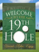 19th Hole Double Applique House Flag