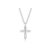 0.74 CTW Angel Cross Necklace