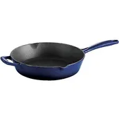 10 in Enameled Cast Iron Skillet Cobalt Blue