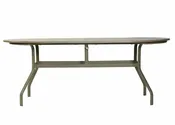42″ x 76″ Oval Dining Table with aluminum base