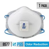 3M Advanced Filter Relief Respirator Particulate, Odor Protection - White - Adjustable Nose Clip, Braided Headband, Exhalation Valve - 1 / Pack