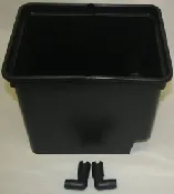 Bato Bucket - Hydro Trough  -  Black - 11 Liter - 10 pack