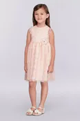 As Is Short Metallic Lace Girls Dress