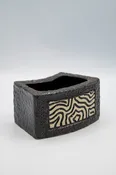 Ceramic Rectangle Mosaic Ripple Planter