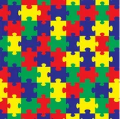 Printed Pattern Heat Transfer Vinyl -Puzzle Piece Autism