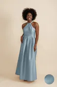 Abby Bodice with Dahlia Skirt Long in Drapey Bengaline