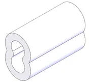 aluminum cable crimp ¼” swage