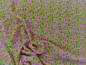 Bullet Printed Liverpool Textured Fabric Stretch Mustard Yellow Gold Floral T30