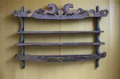 17th or 18th Century European Plate Rack - Ornamented with Horses and DogsF2678