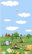 Barron Goes Camping - Border - Light Blue