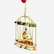 Mixed Metal Ornament, Antique Bird Cage