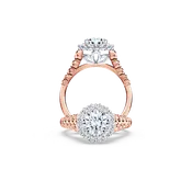 Angel Halo Chorus Round Brilliant Diamond Ring