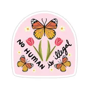 No Human Is Illegal Vinyl Sticker