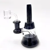 2 Kind Glass 6" Black Crushed Opal Banger Hanger