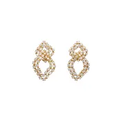 18K Yellow Gold Diamond Pendant Earrings Style E-40717-FL-0-0