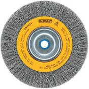 DeWALT DW4906 Bench Grinder Brush, 8 in Dia, 5/8 in Arbor, Carbon Steel Abrasive