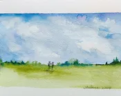 Small original watercolor