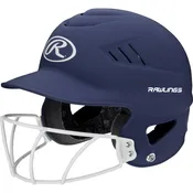 Rawlings Coolflo 1-Tone Highlighter Fastpitch Batting Helmet with Mask