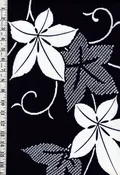 1031 - Yukata Fabric - Large Maple Leaves - Shibori Motif - Traditional 14" wide - Indigo - By the Half Yard
