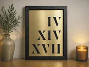 Bronze-Toned Roman Numerals